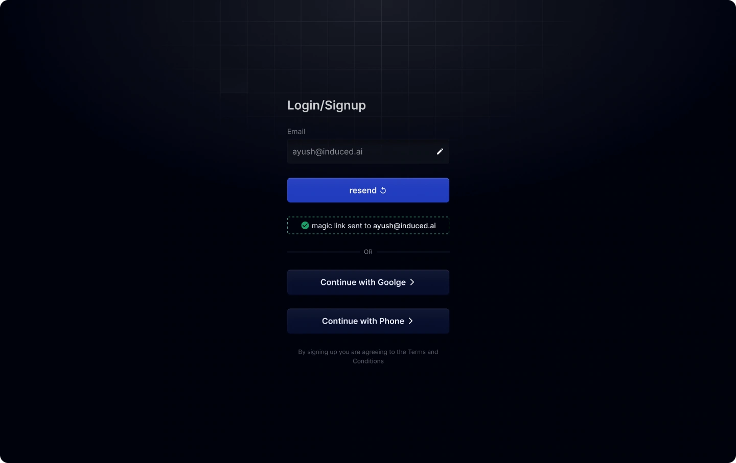 Induced AI — Sign in