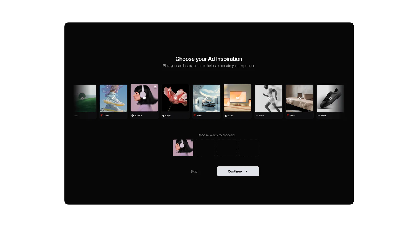 Heystak saved ads interface