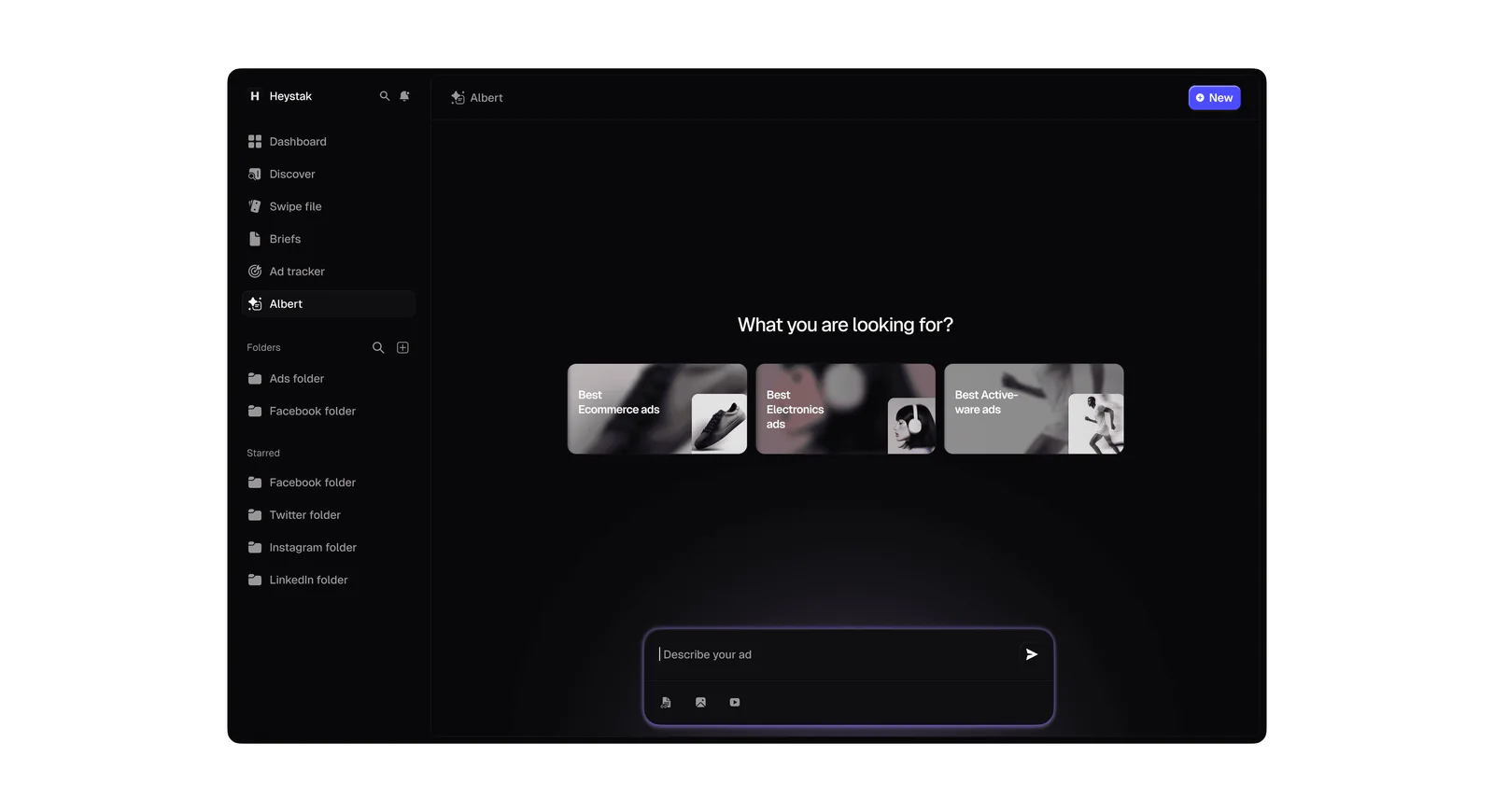 Heystak analysis interface