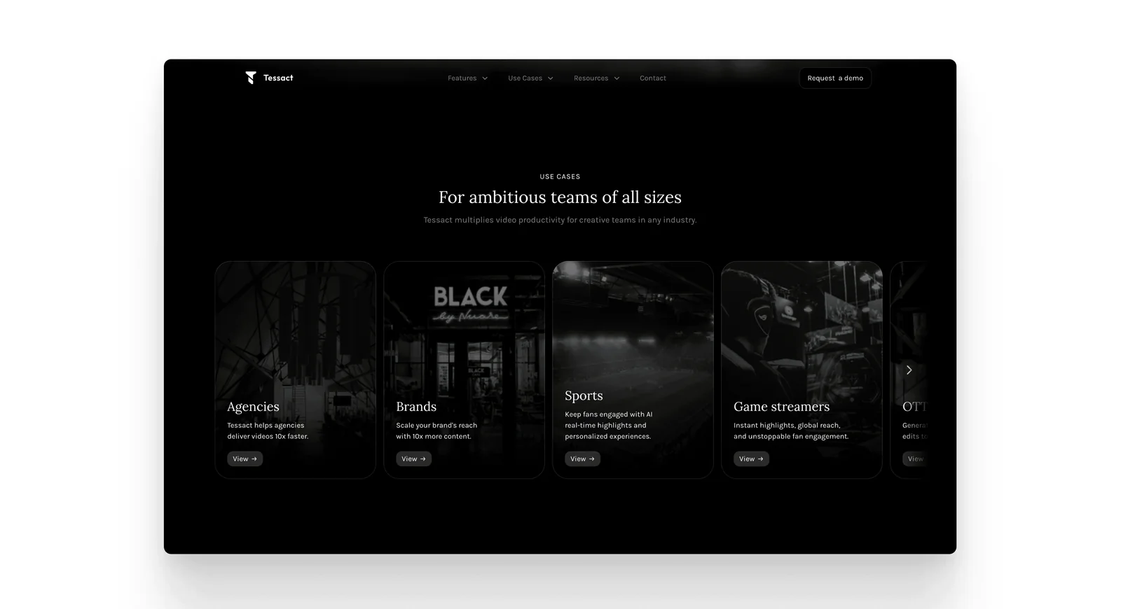 Tessact product section